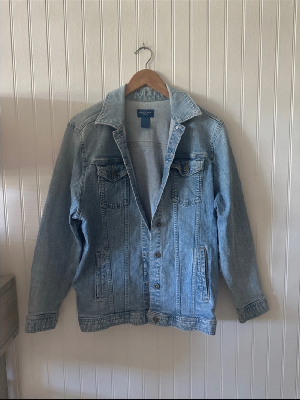 Arizona Jean Company Light Blue Denim Jacket sz XL